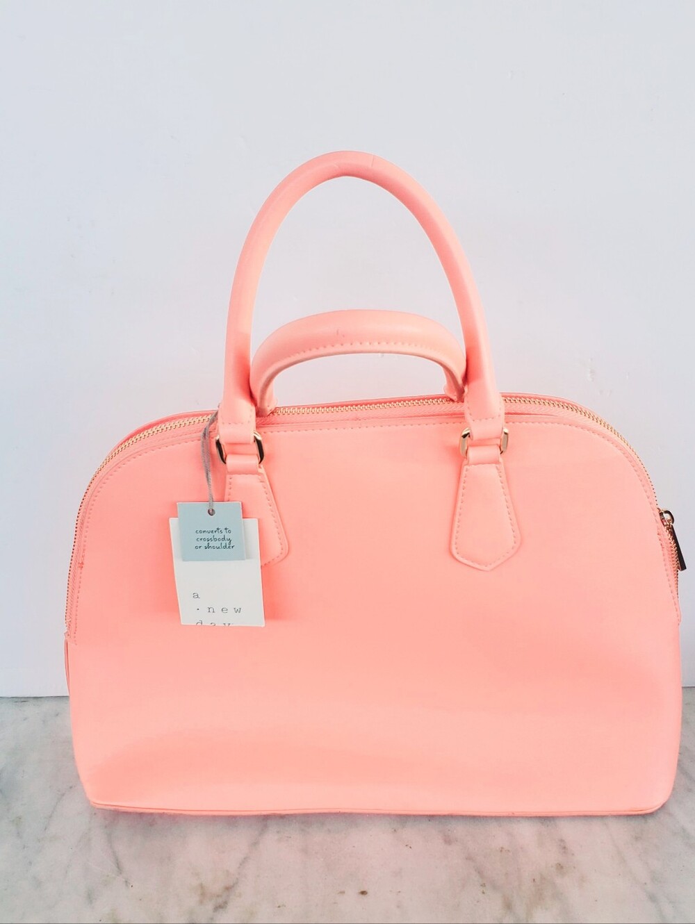 a new day Coral Pink Satchel Bag